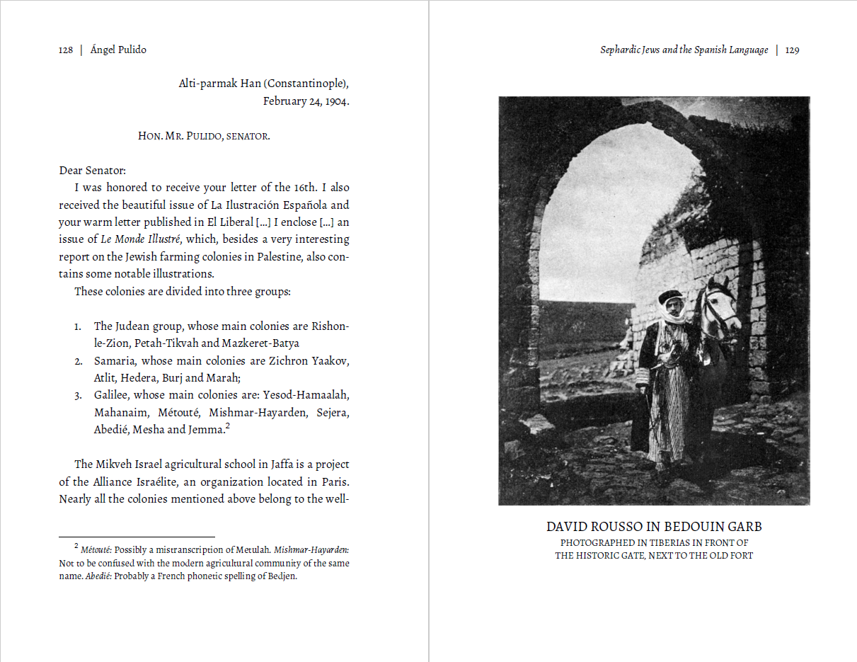 Sample pages from "Sephardic Jews and the Spanish Language"