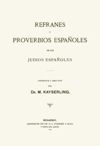 Book cover - Collection of Sephardic proverbs.